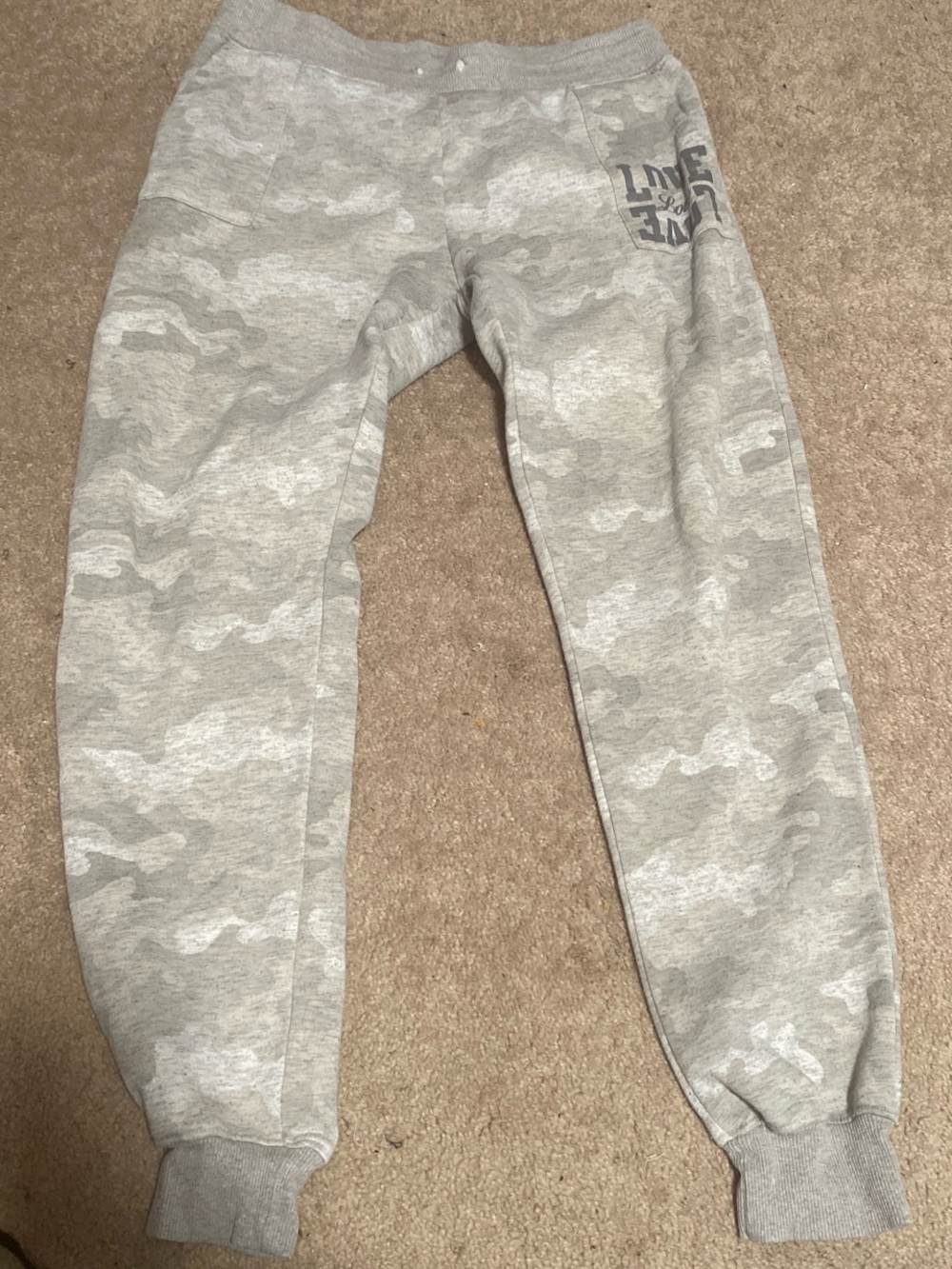 Gray Camo Jogger Sweatpants